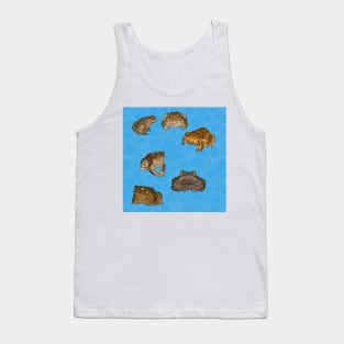 Toads Pattern Blue Tank Top